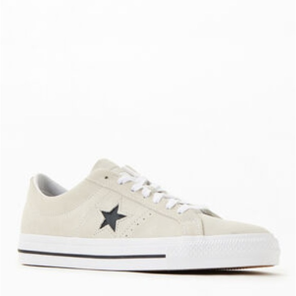 Converse Cream and Black Star Sneakers